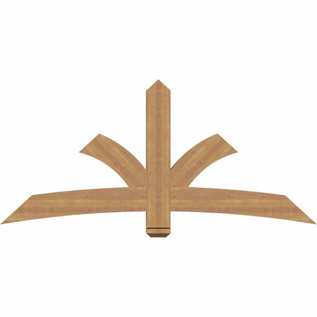 Ekena Millwork Davenport Timber Gable Bracket, Western Red Cedar, 72"W x 33"H x 3 1/2"D x 5 1/2"F, 11/12 Pitch GBW072X33X0406DAV00SWR